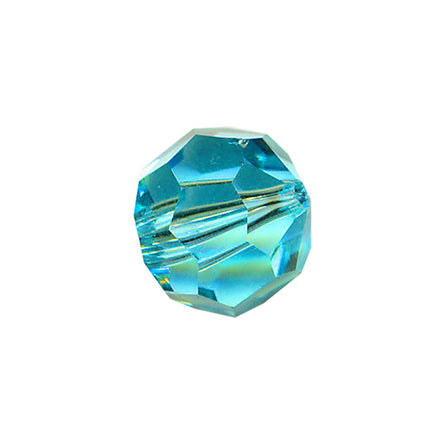 Faceted Round Bead Crystal 10mm Antique Green Prism with Hole Through
