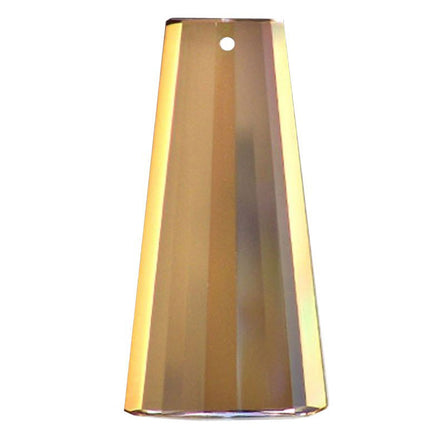 Obelisk Crystal 80mm Golden Teak Prism with One Hole on Top