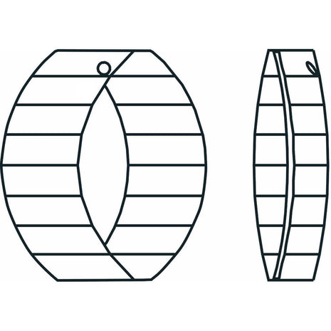 Energy Gate Crystal 4 inches Clear Prism with One Hole on Top