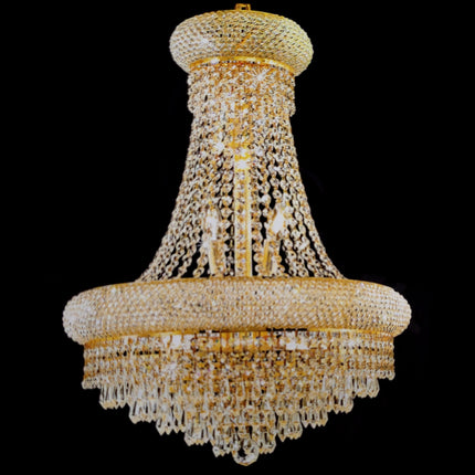 Crystal Chandelier W:20" x H:32" Genuine Magnificent Crystal Prisms, 11 Lights-CrystalPlace