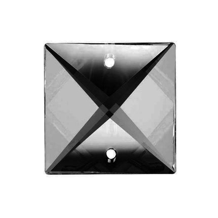Square Crystal 22mm Satin Prism with Two holes
