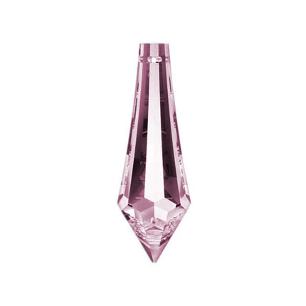 Drop Crystal 1.5 inch Pink Prism with One Hole on Top
