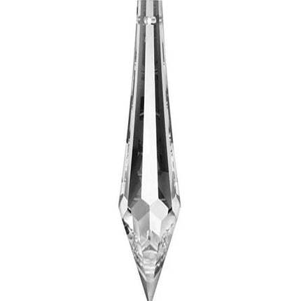 Icicle Drop Crystal 4 inches Clear Prism with One Hole on Top
