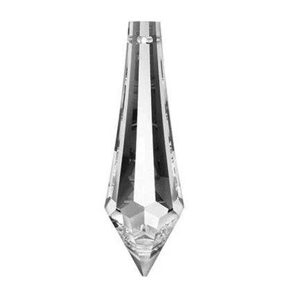 Icicle Drop Crystal 2 inches Clear Prism with One Hole on Top