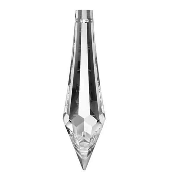 BrilliantCut B&P Lamp 3 Inch (76mm) French U-Drop Crystal Chandelier Light Replacement Pendant Prism With Brass Pin