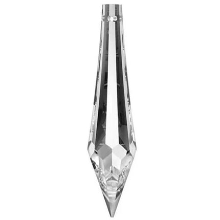 Icicle Drop Crystal 3 inches Clear Prism with One Hole on Top
