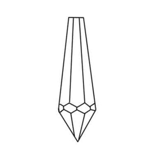 Icicle Crystal 1.5 inches Satin Prism with One Hole on Top