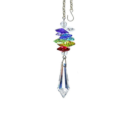 Crystal Ornament Suncatcher Clear Icicle prism Rainbow Maker Made with Swarovski crystals
