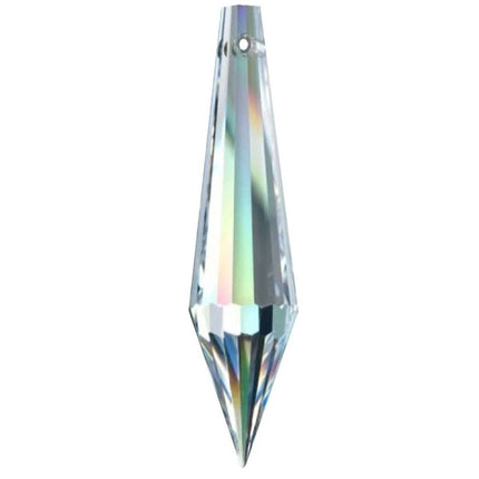 Tear Drop Crystal 3 inches Clear Prism with One Hole on Top