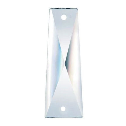 Coffin Drop Crystal 2 inches Clear Prism with Two Holes