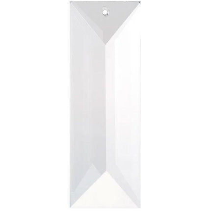 Rectangular Crystal 4 inches Clear Prism with One Hole on Top