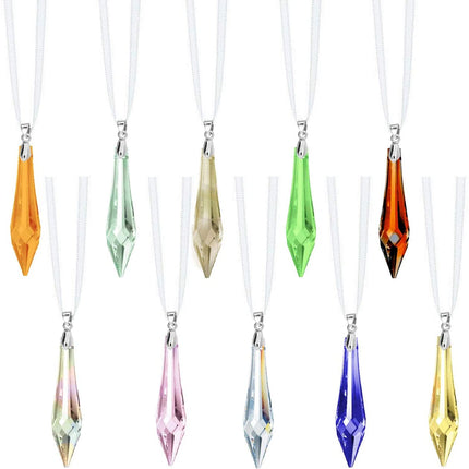 Crystal Drop Prisms Swarovski Crystal Colorful Crystal Ornaments set of 10