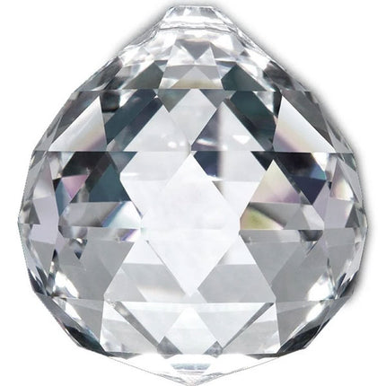 Faceted Ball Crystal 70mm Clear Prism with One Hole on Top