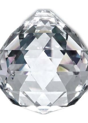 Faceted Ball Crystal 50mm Clear Prism with One Hole on Top