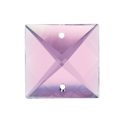 Swarovski Strass Crystal 26mm Rosaline Square Prism Two Holes