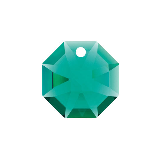 Swarovski Strass Crystal 14mm Emerald Octagon Lily Prism One Hole