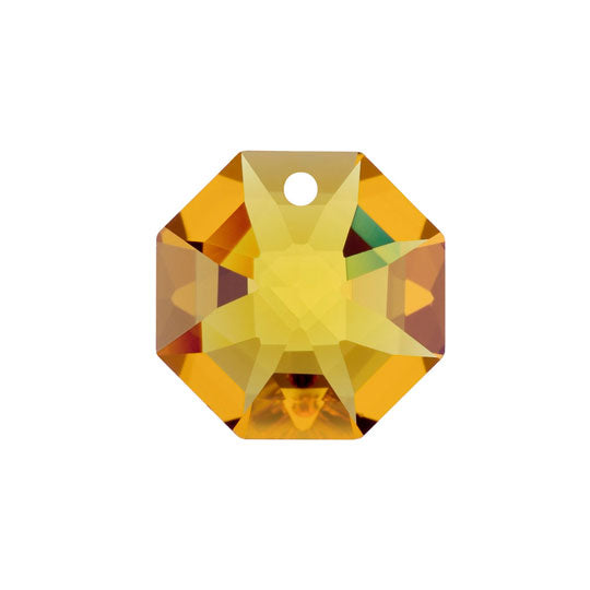 Swarovski Strass Crystal 14mm Topaz Octagon Lily Prism One Hole