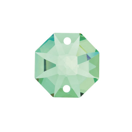 Swarovski Strass Crystal 14mm Light Peridot Octagon Lily Prism Two Holes