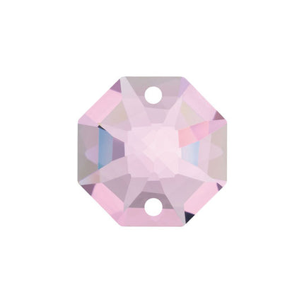 Swarovski Strass Crystal 14mm Rosaline Octagon Lily Prism Two Holes