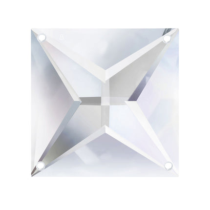Swarovski Strass Crystal 28mm - 4 holes Clear Square Prism