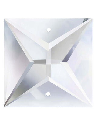 Swarovski Strass Crystal 18mm Clear Square Prism Two Holes