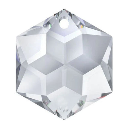 Swarovski Strass Crystal 26mm Clear Hexagon Star prism bead with One Hole