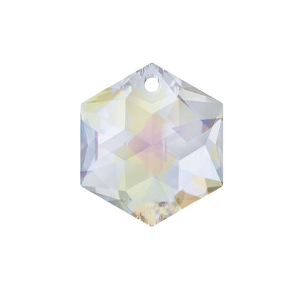 Swarovski Strass crystal 14mm Aurora Borealis Hexagon Star prism with One Hole