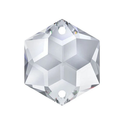 Swarovski Strass Crystal 22mm Clear Hexagon Star prism bead with Two Holes