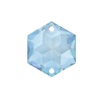Swarovski Strass crystal 14mm Medium Sapphire Hexagon Star prism with Two Holes