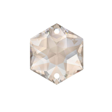 Swarovski Strass crystal 14mm Silk Hexagon Star prism with Two Holes