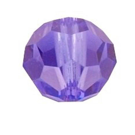 Swarovski Strass Crystal 8mm Blue Violet Faceted Round Bead with Hole Through