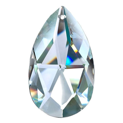 Almond Crystal 3.5 inches Clear Prism with One Hole on Top