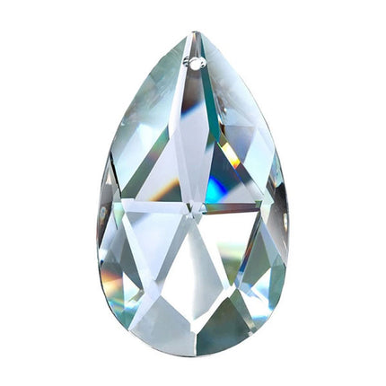 Almond Crystal 3 inches Clear Prism with One Hole on Top
