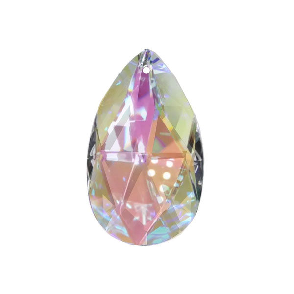 Almond Crystal 1.5 inches Aurora Borealis Prism with One Hole on Top