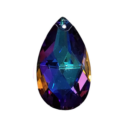 Almond Crystal 2 inches Bermuda Blue Prism with One Hole on Top