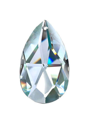 Almond Crystal 1.5 inches Clear Prism with One Hole on Top