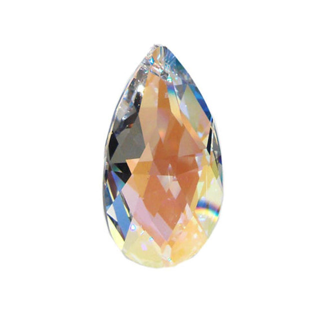 Swarovski Strass crystal 76mm (3 in.) Aurora Borealis Almond prism 