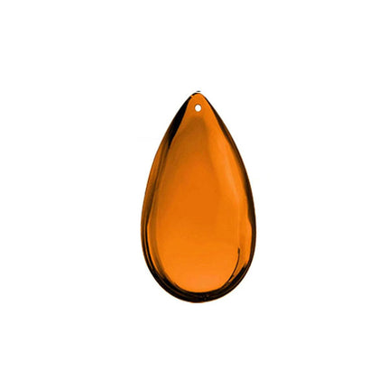Smooth Almond Crystal 1.5 inches Amber Prism with One Hole on Top
