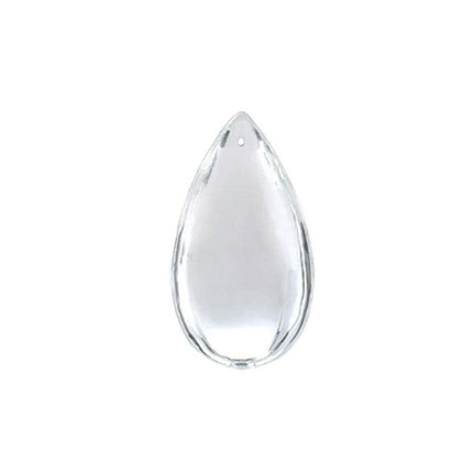 Smooth Almond Crystal 1.5 inches Clear Prism with One Hole on Top