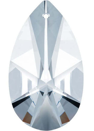 Modern Almond Crystal 4 inches Clear Prism with One Hole on Top
