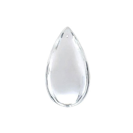 Smooth Pear Crystal 2 inches Clear Prism with One Hole on Top