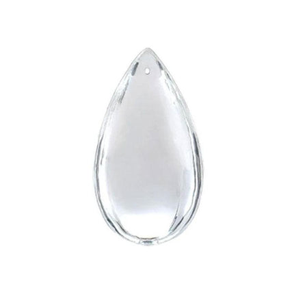 Smooth Pear Crystal 2.5 inches Clear Prism with One Hole on Top