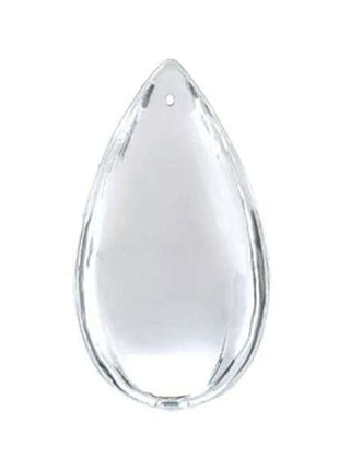 Smooth Pear Crystal 3 inches Clear Prism with One Hole on Top