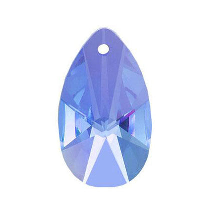 Modern Almond Crystal 28mm Sapphire Prism with One Hole on Top