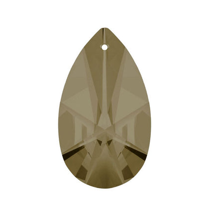 Modern Almond Crystal 2 inches Satin Prism with One Hole on Top