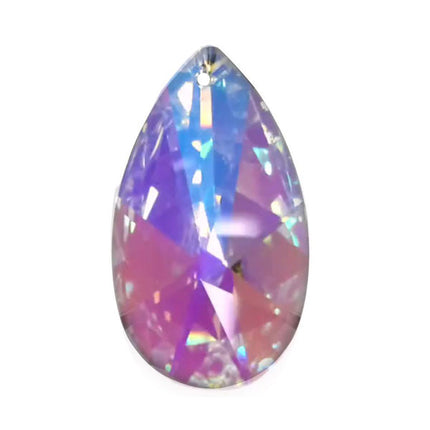 Modern Almond Crystal 2.5 inches Aurora Borealis Prism with One Hole on Top