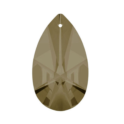 Modern Almond Crystal 2.5 inches Satin Prism with One Hole on Top