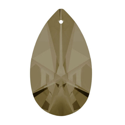 Modern Almond Crystal 3 inches Satin Prism with One Hole on Top