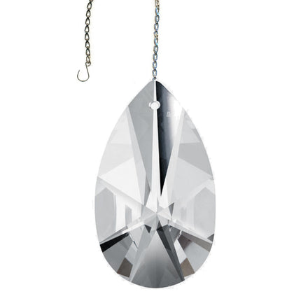 Crystal Suncatcher Almond Shape Prism 2.5 inch Swarovski Strass Silver Shade Prism