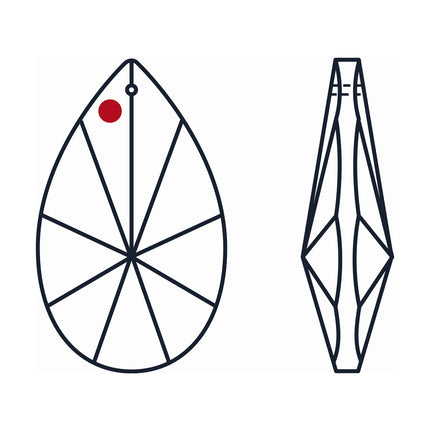 Strass Logo Location Modern Almond Prism